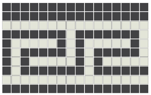 Ionic Greek key border in White/Black - 3/4